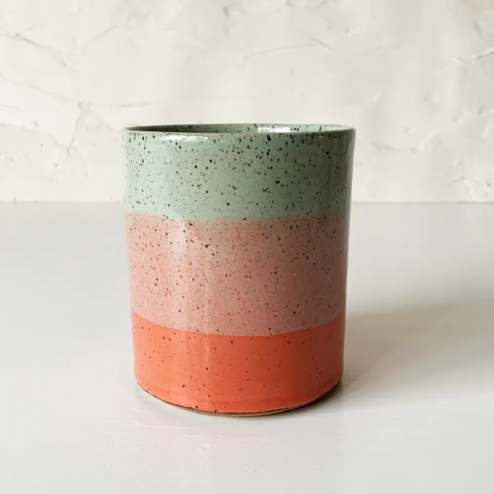 Handmade Ceramic 14 oz Short Tumbler