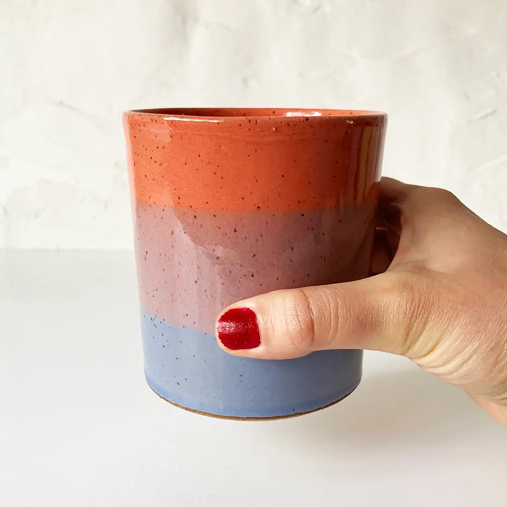 Handmade Ceramic 14 oz Short Tumbler