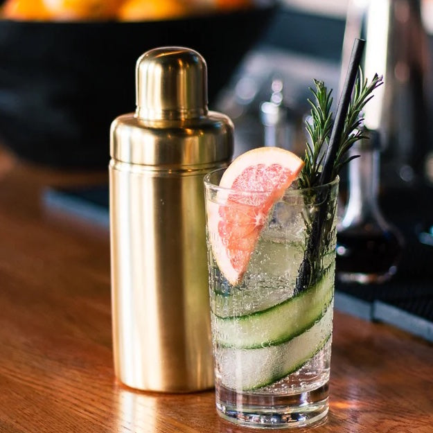 Matte Gold Modern Cocktail Shaker