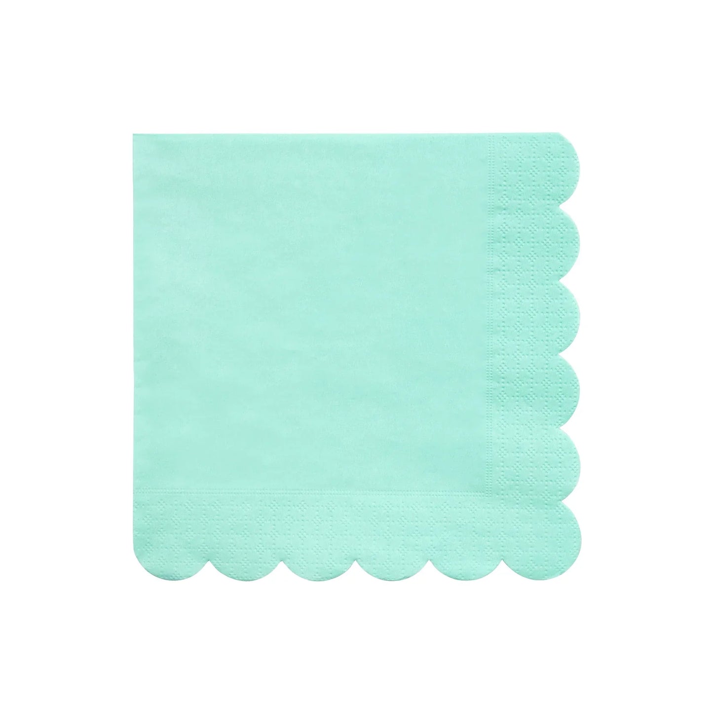 Holiday Mint Green Scalloped Paper Napkins (Pack of 20)