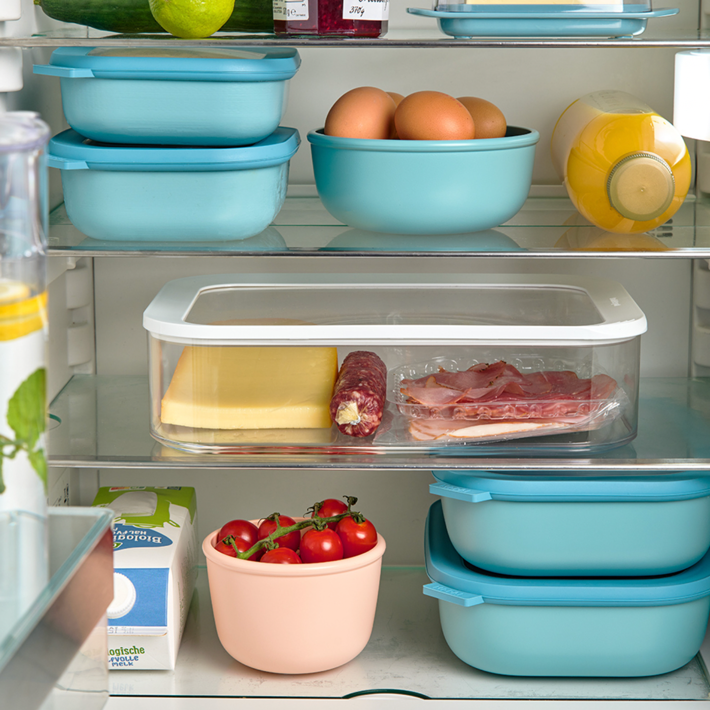 Cirqula Multi-Purpose Rectangle Container Set with Lids (Set of 3)