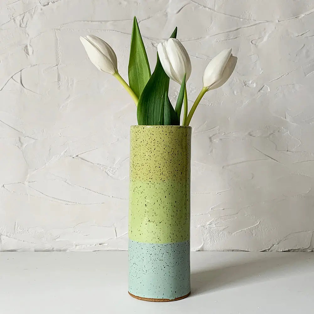 Handmade Ceramic Multi-Color 8" Vase